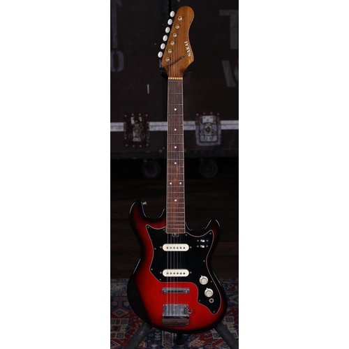 776 - 1960s Sakai electric guitar, made in Japan; Body: red burst finish, minor dings and surface marks; N... 