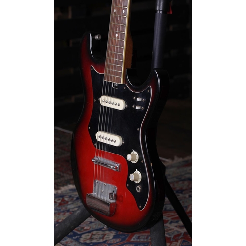 776 - 1960s Sakai electric guitar, made in Japan; Body: red burst finish, minor dings and surface marks; N... 