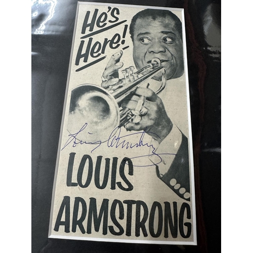 422 - Louis Armstrong - autographed mounted display