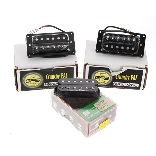 1451 - Seymour Duncan TB-4 humbucker guitar pickup; together with a pair of GFS Crunchy PAF guitar pickups,... 