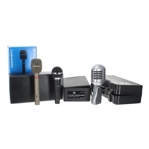 3099 - Audio Technica AT813 condenser microphone, within original box; together with a Skytronic 173.498 mi... 