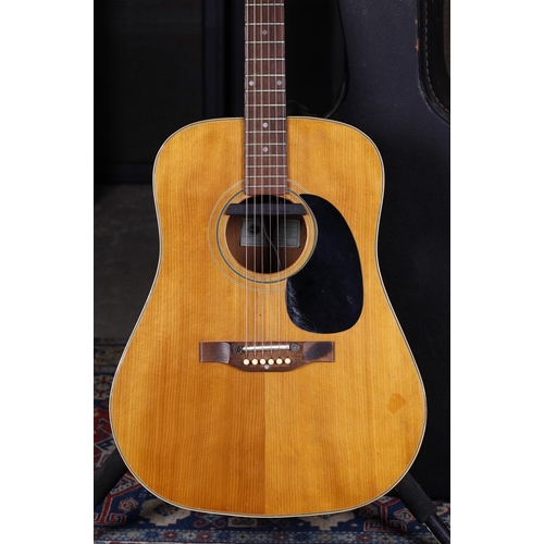 794 - 1970s Epiphone 6730 acoustic guitar, made in Japan; Back and sides: laminated mahogany, surface scra... 