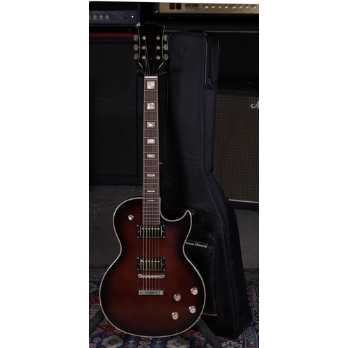 797 - 1970s Antoria LP Type electric guitar, made in Japan; Body: brown burst chambered body, surface scra... 