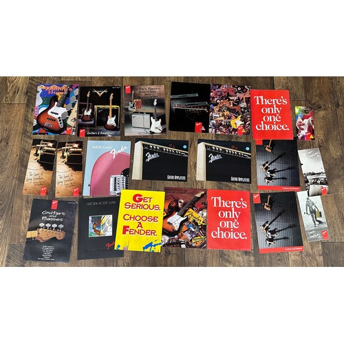 1485 - Collection of Fender guitar product catalogues, circa 1990s