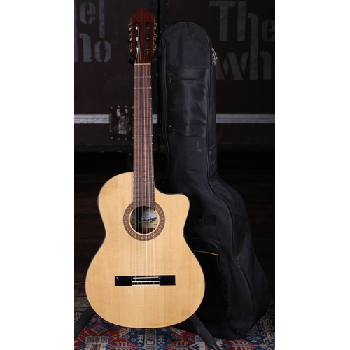 3531 - Santos Martinez electro-acoustic cutaway classical guitar, with gig bag