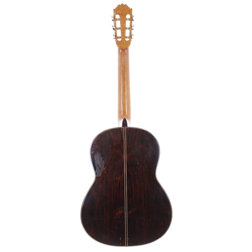 3518 - 1991 Brian Knowles classical guitar, made in England; Back and sides: Brazilian rosewood, scratches,... 