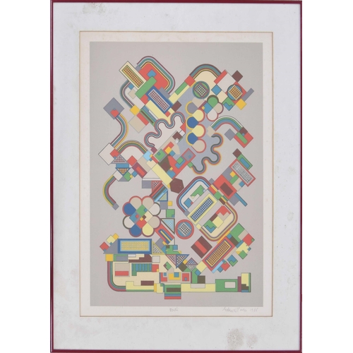 601 - Edoardo Paolozzi (Scottish 1924-2005) - 'Ponti', screen print in colour, signed and inscribed with t... 