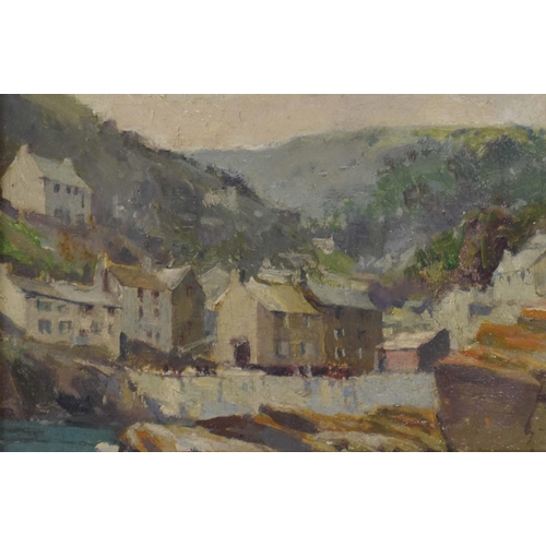 653 - Style of John Anthony Park (20th century) - 'Coastal Scene', possibly a scene in Cornwall with fishe... 