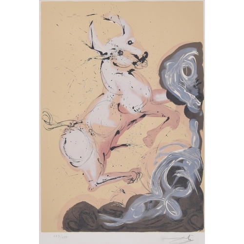 607 - Salvadore Dali (Spanish, 1904-1989) - 'Taurus from Signs of the Zodiac Series', signed limited editi... 