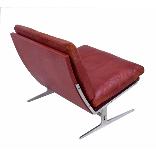 686 - Preben Fabricius & Jørgen Kastholm - pair of BO-561 model red leather and steel lounge chairs, D... 