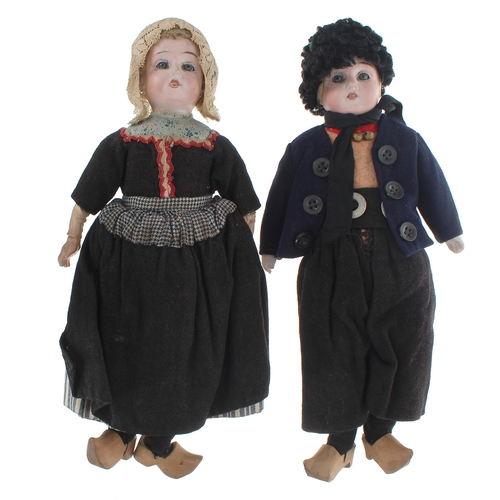 768 - Two Arthur Schoenau & Hoffmeister bisque head dolls, both 1800 models, with star manufactur... 