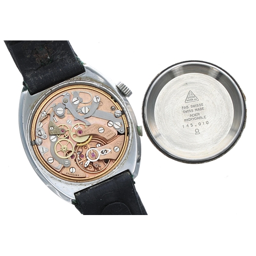 2 - Omega Genéve Chronostop stainless steel gentleman's wristwatch, reference no. 145.010, serial no. 25... 