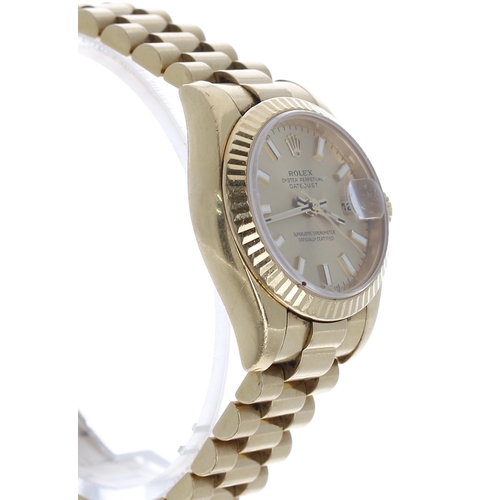 29 - Rolex Oyster Perpetual Datejust 18ct lady's wristwatch, reference no. 179178, serial no. F520xxx, ci... 