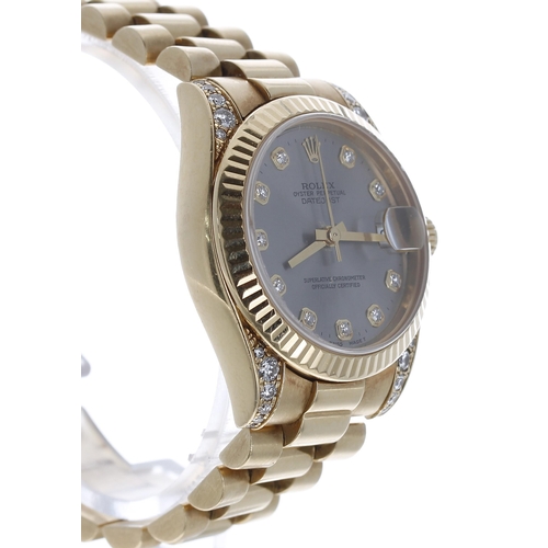 33 - Rolex Oyster Perpetual Datejust 18ct lady's wristwatch, reference no. 178238, serial no. K576xxx, ci... 