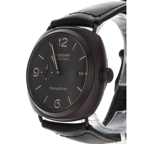 66 - Panerai Radiomir Black Seal automatic composite gentleman's wristwatch, reference no. OP6959, serial... 