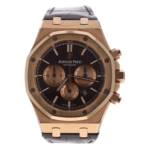 78 - Audemars Piguet Royal Oak 18ct rose gold chronograph automatic gentleman's wristwatch, reference no.... 