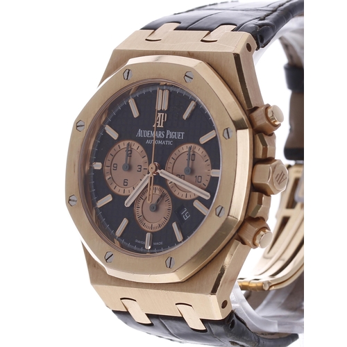 78 - Audemars Piguet Royal Oak 18ct rose gold chronograph automatic gentleman's wristwatch, reference no.... 