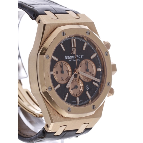 78 - Audemars Piguet Royal Oak 18ct rose gold chronograph automatic gentleman's wristwatch, reference no.... 