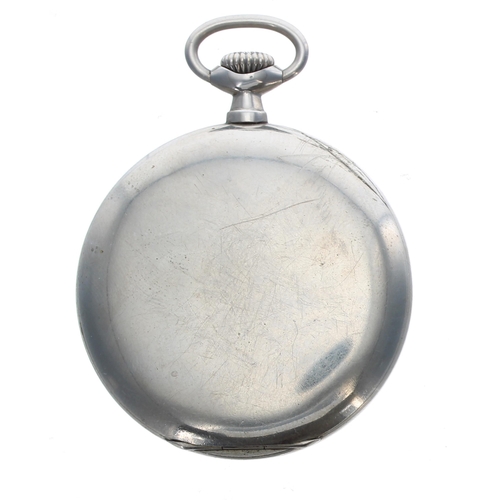 111 - Omega nickel cased lever pocket watch, circa 1935, signed 15 jewel gilt movement, no. 8033788, with ... 