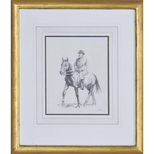 900 - Terence Tenison Cuneo, CVO., OBE., RGI., FGRA., (1907-1996) - Bearded gentleman on horseback, possib... 