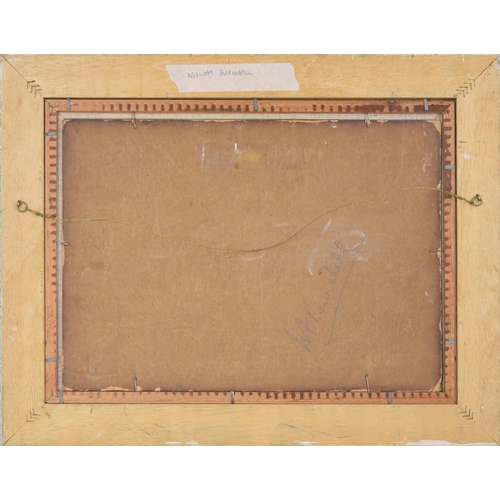 974 - William F. Burchell (ex. 1909-1937) - River landscape with boats, signed, oil on canvas board, 10.25... 