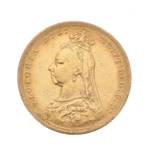 201 - Victorian 1888 full sovereign coin, 8gm