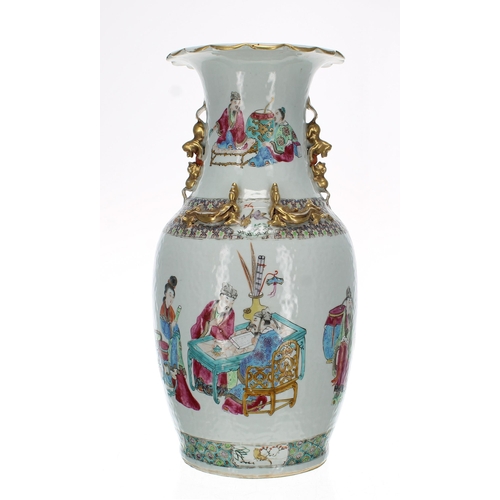 850 - Chinese famille rose porcelain vase, 19th century, 17.5