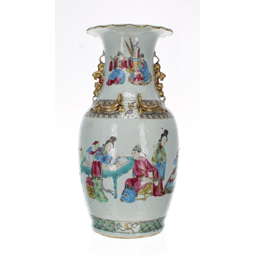 850 - Chinese famille rose porcelain vase, 19th century, 17.5