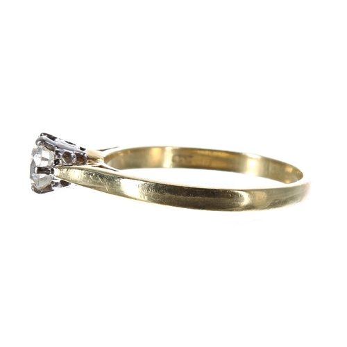 390 - Boodles 18ct yellow gold solitaire diamond ring, 0.50ct approx, clarity SI2, colour I, signed, 5mm, ... 