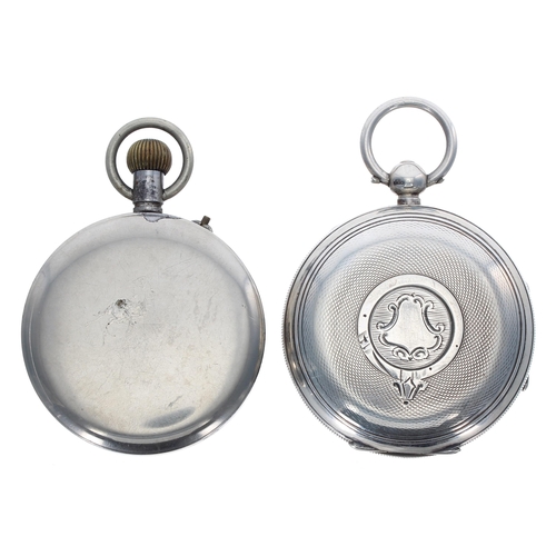 116 - Edwardian silver engine turned lever pocket watch, Chester 1901, the dial branded The 