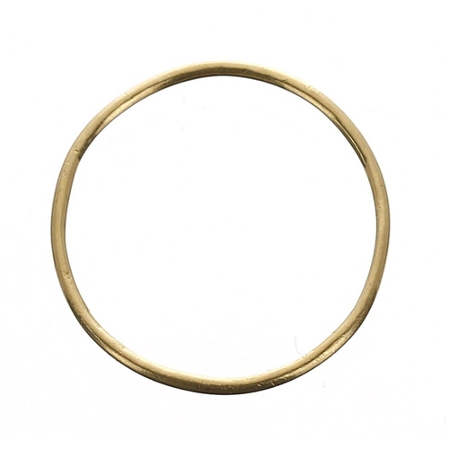 342 - George II 22ct yellow gold slim band ring, possibly 1727, width 1mm, 0.8gm, ring size O/P... 