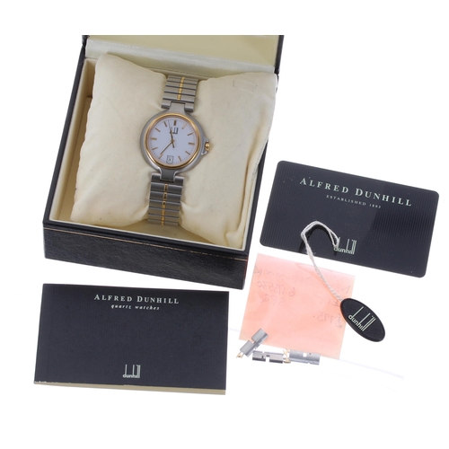 91 - Alfred Dunhill Millennium Classic gold and stainless steel gentleman's wristwatch, reference no. 6.1... 