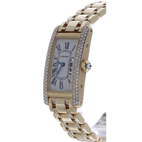 44 - Cartier Tank Americaine 18ct and diamond lady's wristwatch, reference no.1710, serial no. 20610xxx, ... 