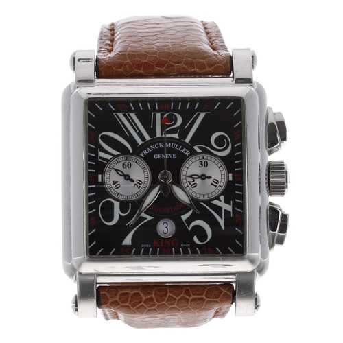 87 - Franck Muller Master of Complications King Conquistador Cortez chronograph automatic stainless steel... 