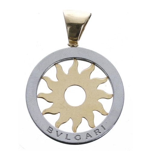 448 - Bvlgari Tondo 18ct pendant, 12.1gm, 43mm x 31mm (Ref. 32)