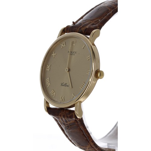 40A - Rolex Cellini 18ct gentleman's wristwatch, reference no. 5112, champagne dial with applied Roman num... 