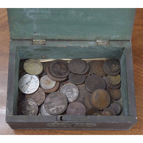 761 - Selection of interesting coins; including British Georgian, Victorian and later and European various... 