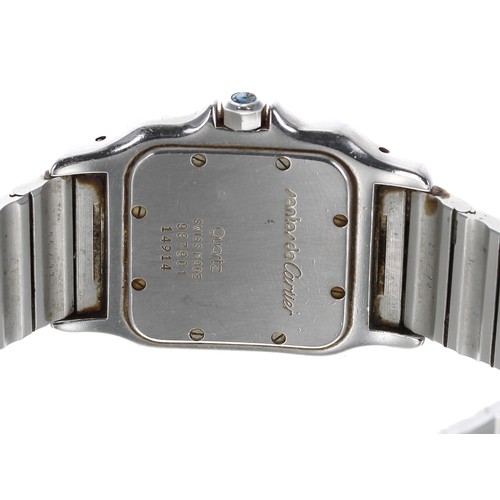 47 - Cartier Santos Galbee stainless steel gentleman's wristwatch, reference no.987901, serial no. 149xx,... 