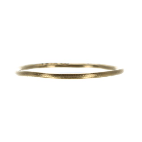 342 - George II 22ct yellow gold slim band ring, possibly 1727, width 1mm, 0.8gm, ring size O/P... 