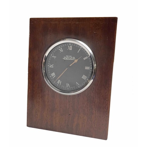 798 - Jaeger car clock in a bespoke mahogany case, 7