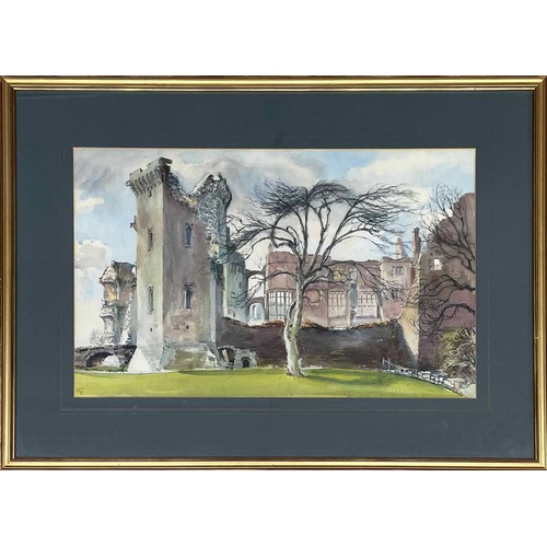 901 - Arthur Tunstall (20th/21st century) - 'Raglan Castle', signed with the artist's monogram and dated '... 