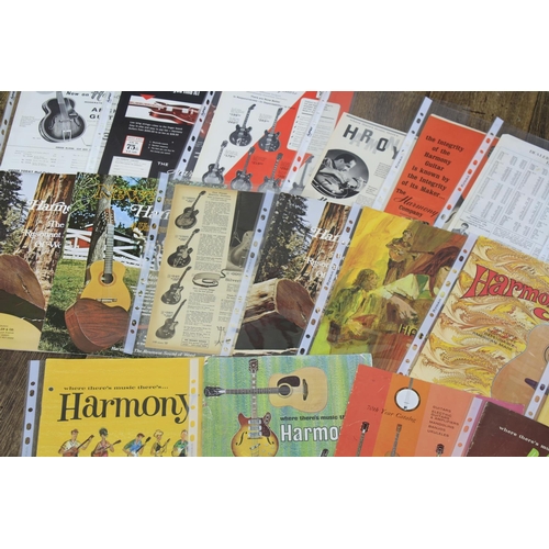 1459 - Very good collection of original 1955 to 1972 Harmony guitar/instrument catalogues, thought to be mo... 