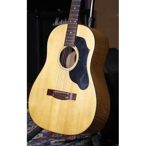 697 - 1970s Hofner twelve string acoustic guitar, made in Germany; Back and sides: maple, a few minor ding... 