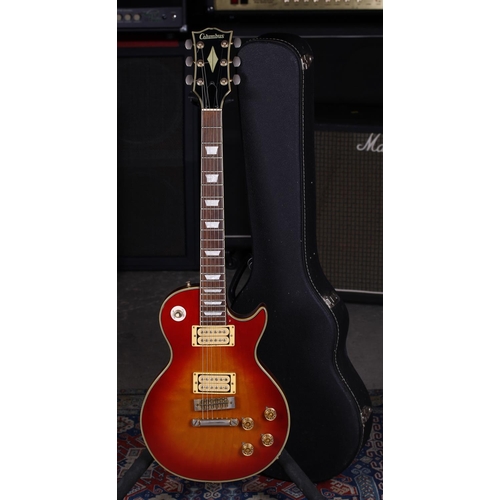 707 - 1970s Columbus LP Type electric guitar, made in Japan; Body: cherry sunburst finish, a few surface i... 