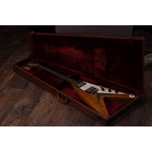 121 - The Virginia V - 1958 Gibson Flying V electric guitar, made in USA; Body: natural korina, refinished... 