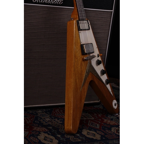 121 - The Virginia V - 1958 Gibson Flying V electric guitar, made in USA; Body: natural korina, refinished... 