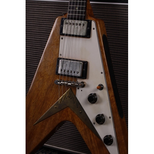 121 - The Virginia V - 1958 Gibson Flying V electric guitar, made in USA; Body: natural korina, refinished... 