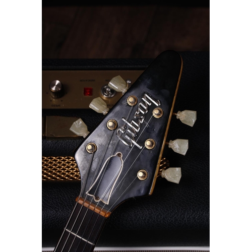 121 - The Virginia V - 1958 Gibson Flying V electric guitar, made in USA; Body: natural korina, refinished... 