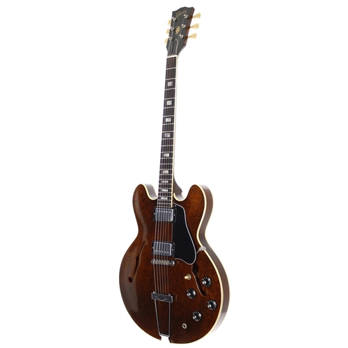 116 - Early 1970s Gibson ES-335TD semi-hollow body electric guitar, made in USA; Body: walnut finish, a fe... 