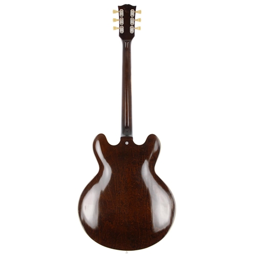 116 - Early 1970s Gibson ES-335TD semi-hollow body electric guitar, made in USA; Body: walnut finish, a fe... 